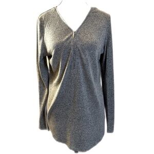 Women’s Long Sleeve Knit Top - Zip Neckline - Size L - NWOT